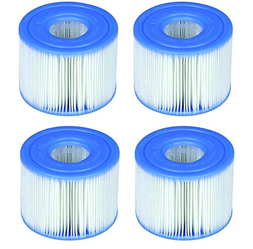 Intex 29001E PureSpa Type S1 Easy Set Pool and Spa Filter Replacement Cartridges, 4 Filters - Image 1