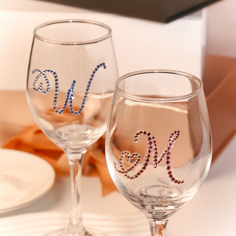 Light Green Diamond Champagne Wedding Flute Wine Glass With Your Name Gift For Bride And Groom - Image 4