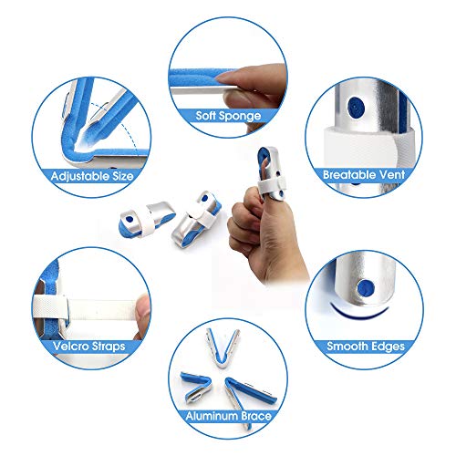 BRMDT Finger Splint for Thumb and Pinky Adjustable Iimmobilizer for Finger Fracture Sprain Reduce Joint friction Relieve Arthritis pain 3 Pcs for Adults and Kids Small - Image 5