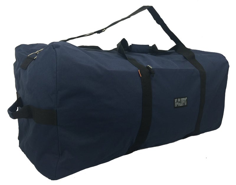 K-Cliffs Heavy Duty Cargo Duffel Large Sport Gear Drum Set Equipment Hardware Travel Bag Rooftop Rack Bag (30" x 15" x 15", Navy) - Image 3