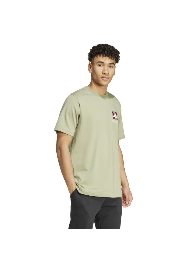 adidas adidas M Wellness Ss T Green Training T-Shirts XS