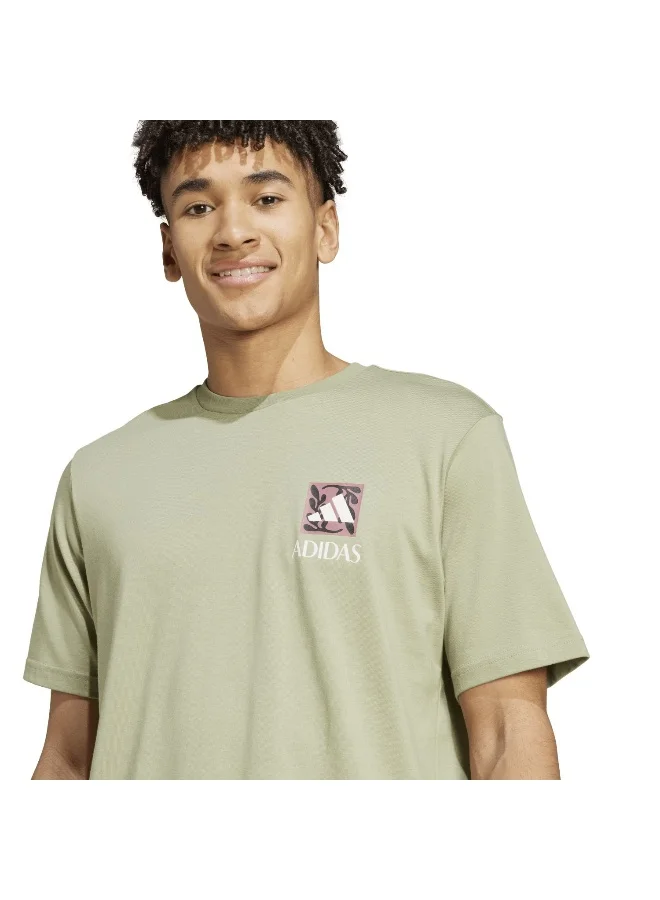 adidas adidas M Wellness Ss T Green Training T-Shirts XS