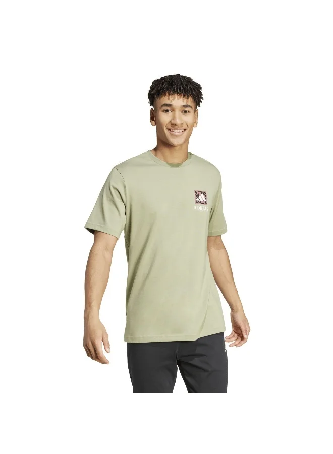 adidas adidas M Wellness Ss T Green Training T-Shirts XS