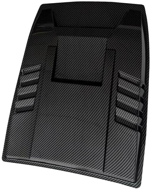 Automaze Universal Car Hood Scoop Vent – Air Intake Grille Bonnet Trim Cover, Turbo Hood Vent Decoration Accessory (Carbon Black) - Image 1