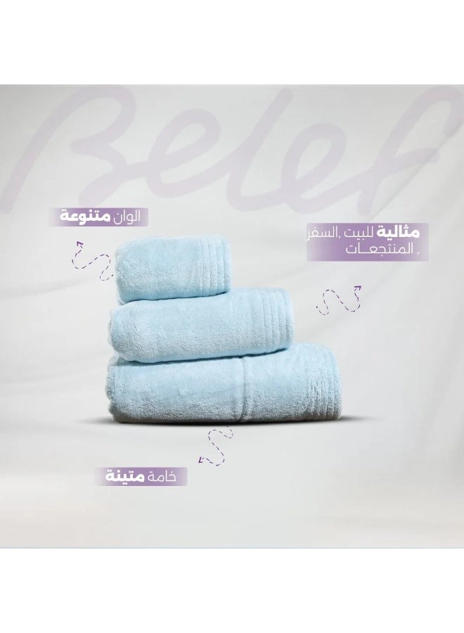 Relef Classic Bath Towel Medium 70X140 cm, Turquoise - 1 Piece - Image 2