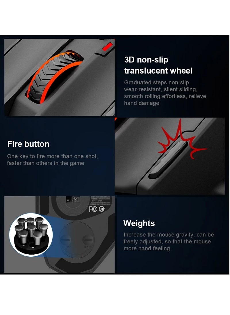 E-YOOSO - X-39 Wired RGB Gaming Mouse, 19 Buttons Programmable Game Optical Mice, 16400 Dpi Paw3327, for Gaming/Office - Image 1