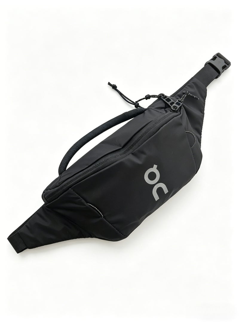 On Running Essential Waist Bag, Black Lightweight Crossbody Sling Fanny Pack - Image 2