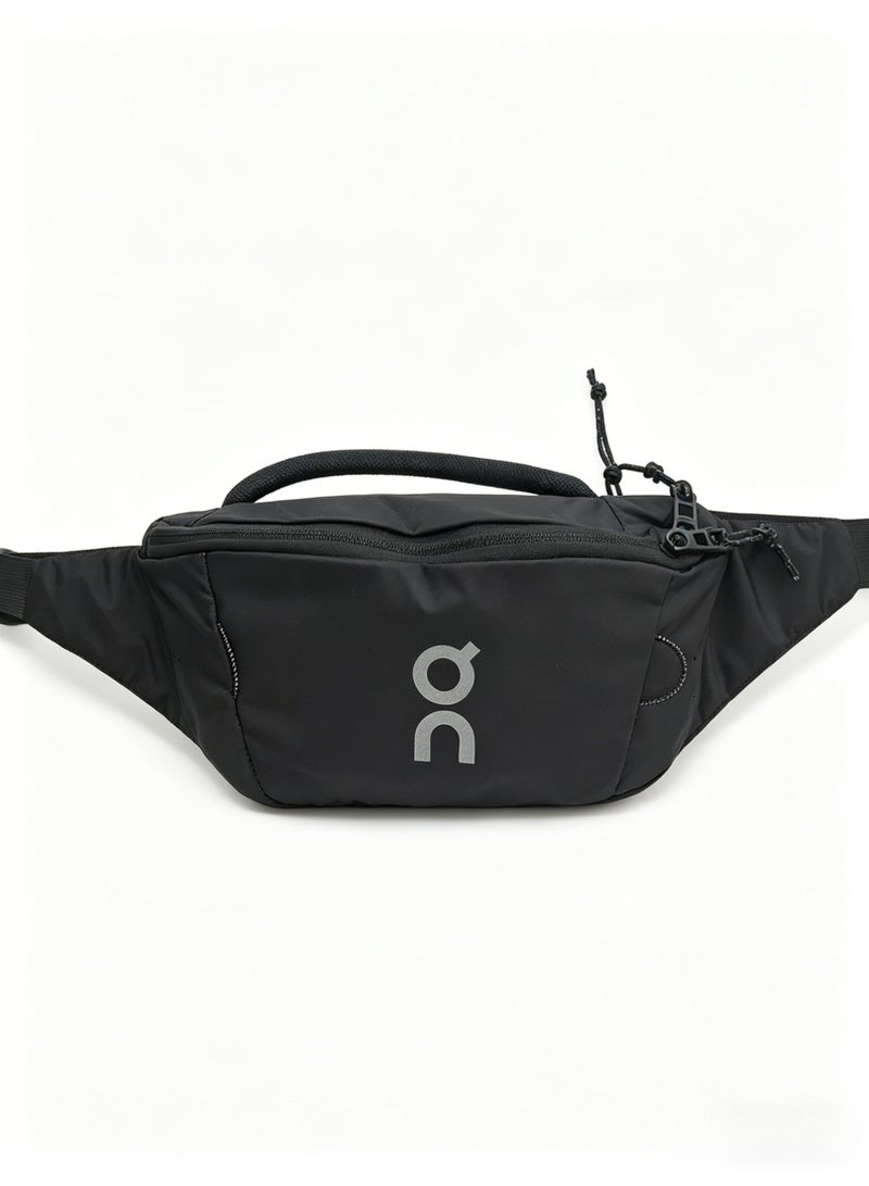 On Running Essential Waist Bag, Black Lightweight Crossbody Sling Fanny Pack - Image 4