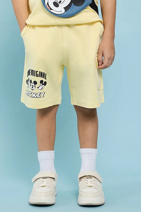 أر أند بي Mickey Mouse Print Shorts with Drawstring Waist
