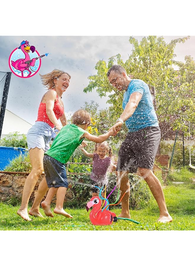 KASTWAVE Water Sprinklers For Kids Flamingo Splashing Fun Toy With 6 Floating Balls Rotating Sprinkler For Outdoor Play Garden Hose Attachment Perfect Water Toy For Boys And Girls 3 8 Years Old - Image 2