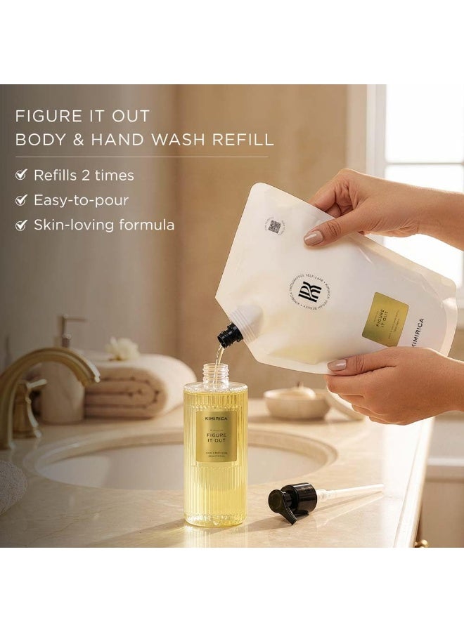 Kimirica Figure It Out Body and Hand Wash 700ml Spout Pouch | Hydrating & Nourishing Cleanser | With Fig, Cedarwood & Vitamin E - Image 4