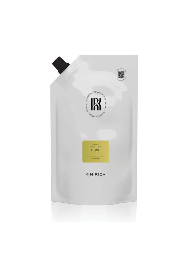 Kimirica Figure It Out Body and Hand Wash 700ml Spout Pouch | Hydrating & Nourishing Cleanser | With Fig, Cedarwood & Vitamin E - Image 1