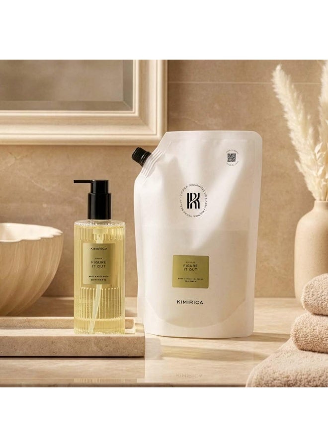 Kimirica Figure It Out Body and Hand Wash 700ml Spout Pouch | Hydrating & Nourishing Cleanser | With Fig, Cedarwood & Vitamin E - Image 3