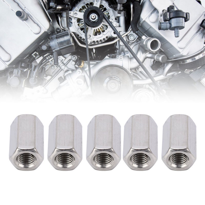 5PCS Hex Coupling Nut M10 X 1.5 17 L30mm Rustproof Stainless Steel Connector Nut for Threaded Rod - Image 1