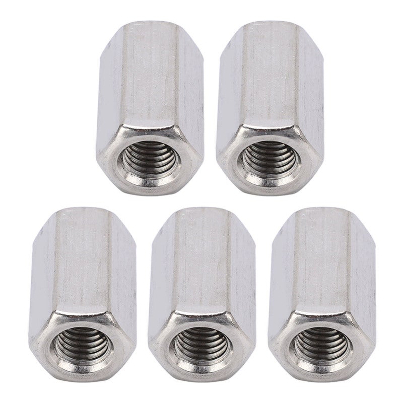 5PCS Hex Coupling Nut M10 X 1.5 17 L30mm Rustproof Stainless Steel Connector Nut for Threaded Rod - Image 4