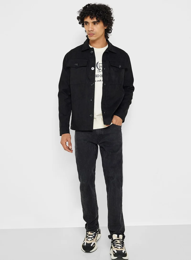 BRAVE SOUL Faux Suede Shacket