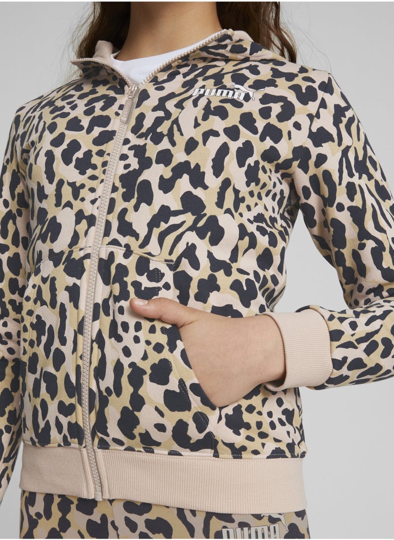 PUMA Alpha Printed Full-Zip Girls Longsleeve Hoodie  - Image 3