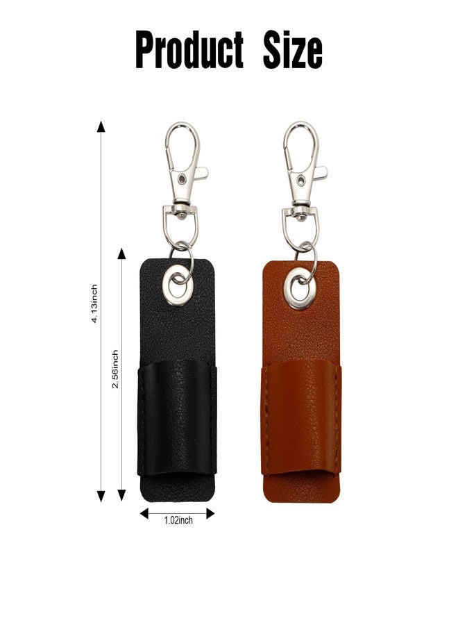Dephnes 6 Pcs Anti-Lost Leather Pen Holder with Clips, Portable Lanyard Holder for Ballpoint, Fountain, Marker Pens, Pocket Protector for Pencils, Ideal for Professionals and Students - Image 2