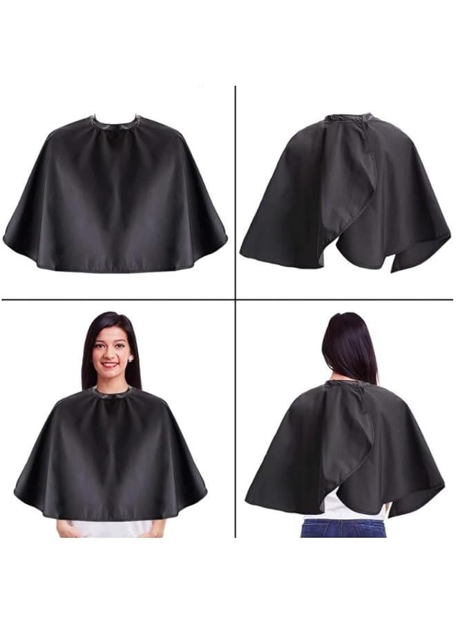 معطف تجميل أسود، زي مقصود قصير لصالو التجميل، مريلة خفيفة لتصفيف اللحية، مريلة تجميل قصيرة، معطف شا للتصفيف للفا التجميلي، الجميلة. - Image 5