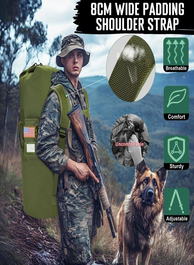 DEYACE Sea Bag, 110L Extra Large Military Duffle Bag with Name Tag Pocket Backpack Straps, Heavy Duty Army Duffle Bag for Camp or Laundry Bag - Image 2