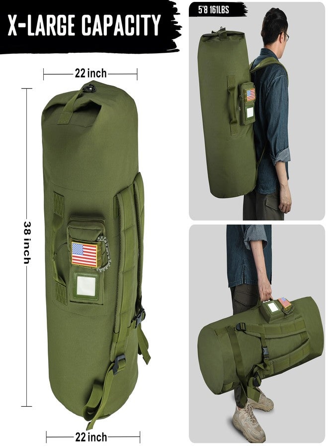 DEYACE Sea Bag, 110L Extra Large Military Duffle Bag with Name Tag Pocket Backpack Straps, Heavy Duty Army Duffle Bag for Camp or Laundry Bag - Image 5
