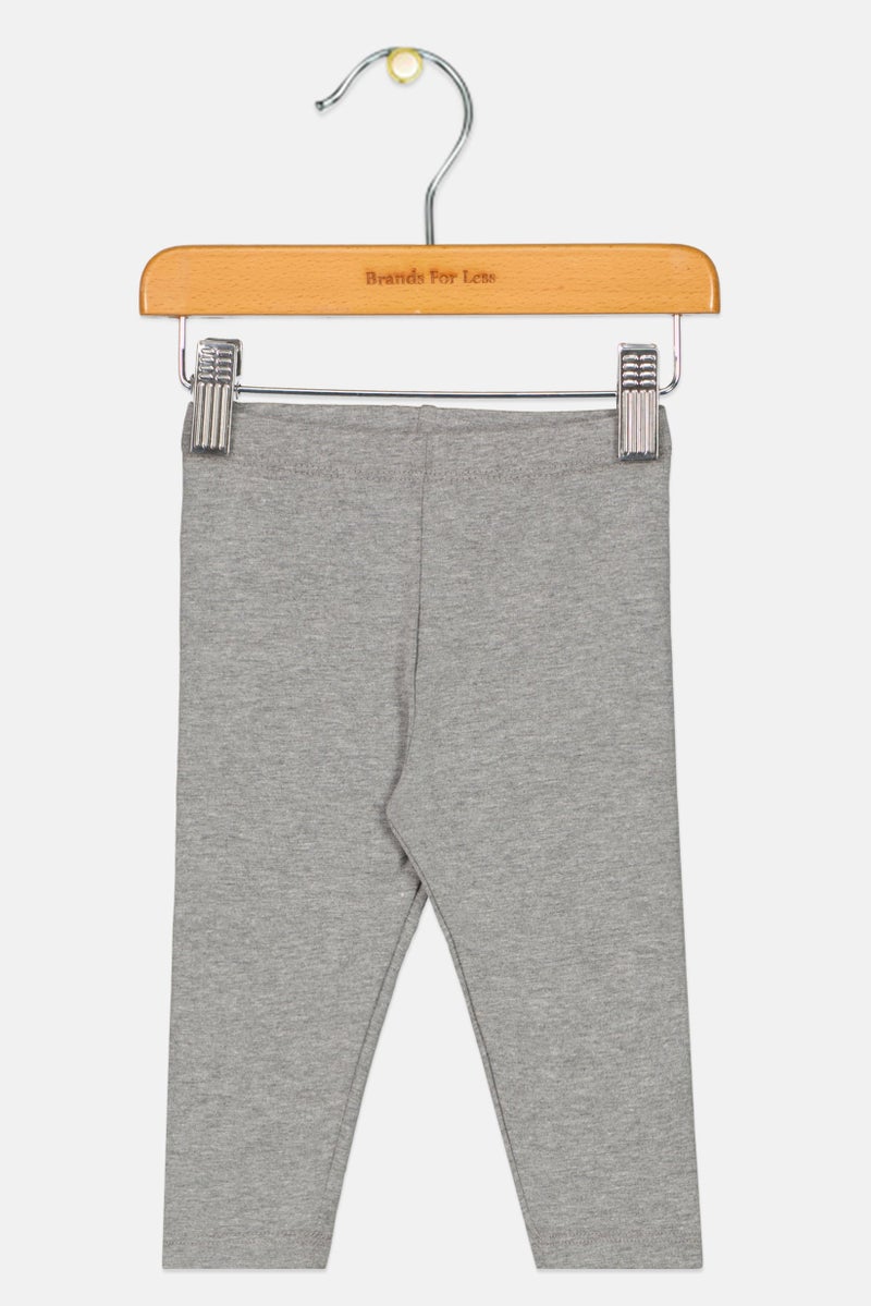 Fox Toddlers Girl Heather Pull On Pants, Grey  - Image 1
