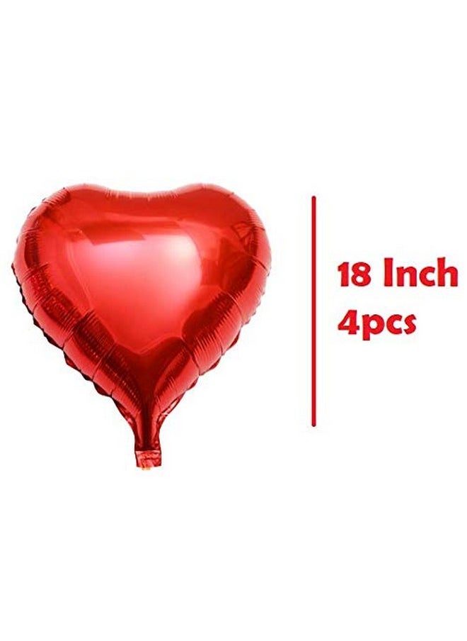 هونج كونج بالونز مجموعة من 62 قطعة من لافتات الذكرى السنوية السعيدة باللون الأبيض من HK Balloons مع بالونات من رقائق معدنية على شكل قلب ومروحة ورقية، مجموعة من عناصر الديكور للمنزل أو غرفة النوم للزوج والزوجة  - Image 4