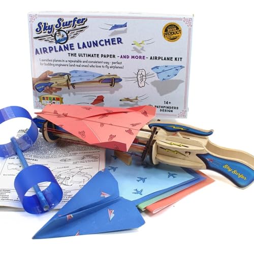 PATHFINDERS STEM Kit – Paper Airplane Launcher | Science Kits for Kids | stem Toys Physics Toys | Kids Engineering kit | Learning Resource - Image 1