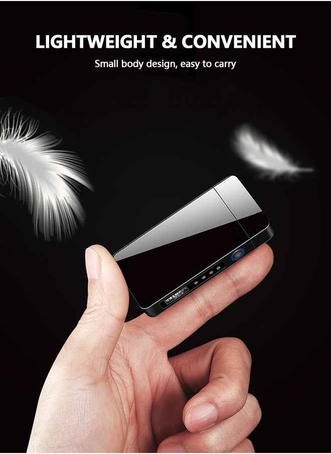 BiuTFon 2025 NEW Dual Arc Plasma Lighter Windproof USB Rechargeable Flameless Lighter, Rechargeable Electric Slim Lighter No Fuel for Adventure, Camping, Hiking, Traveling, etc  - Image 5