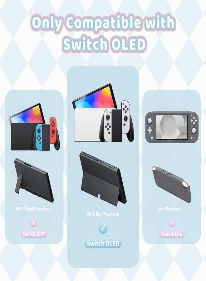 Kuitmor جراب حماية Kuitmor لجهاز Switch OLED، غطاء بلاستيكي صلب أنيق مقاوم للخدش، متوافق مع جهاز Switch OLED ووحدات التحكم - DEG - Image 2