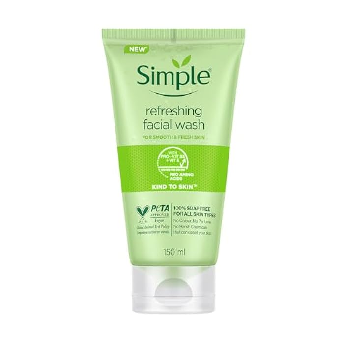 Simple Kind to Skin Refreshing Facial Wash Gel ,150 ml (5 Ounce) - Image 1