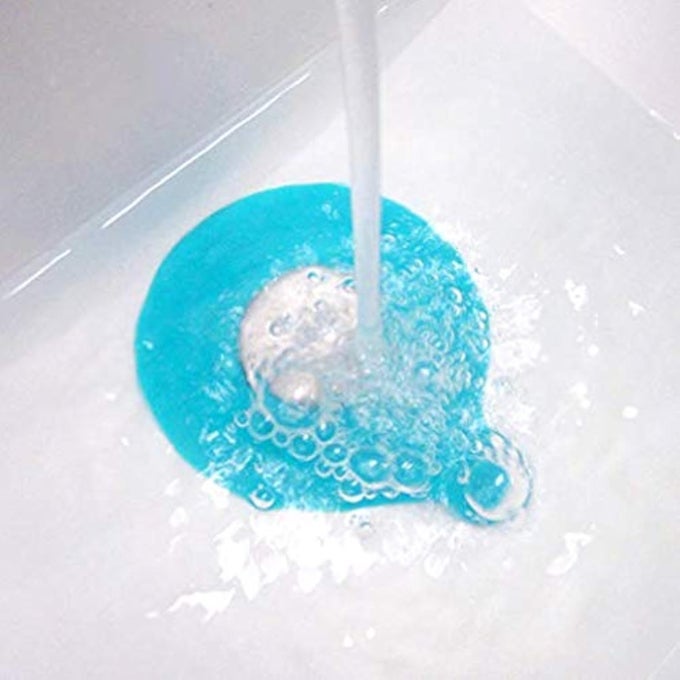 BATHTUB DRAIN STOPPER SILICONE BATH TUB DRAIN STOPPER PLUG COVERWATERDROP DESIGN BLUE