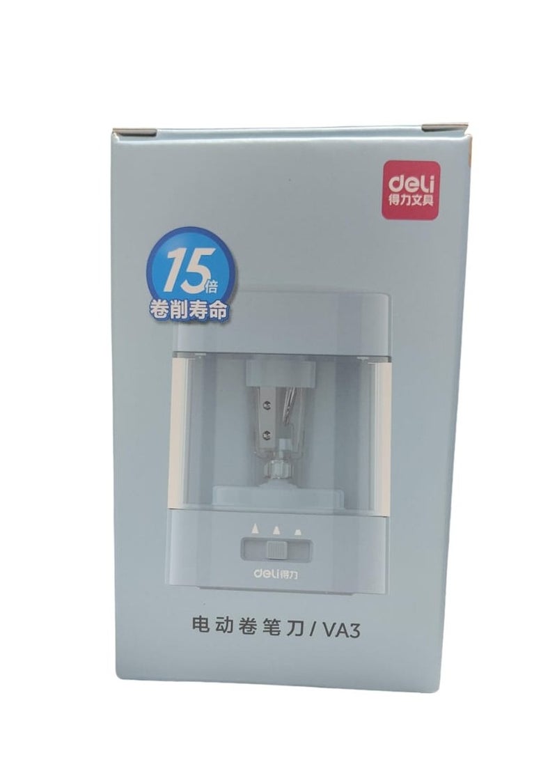 ديلي Deli VA3 USB/Battery Electric Sharpener with Tungsten Blade, 100-Pencil Capac - Image 3