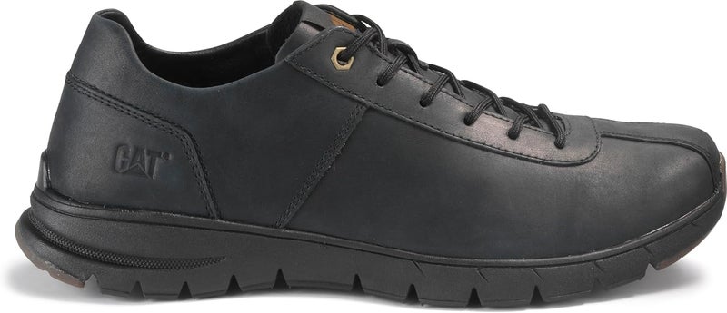 CATERPILLAR أحذية جلدية سوداء للرجال مزودة بأربطة - Image 2