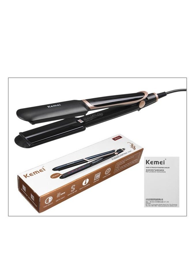 مكواه لفرد الشعر مستقيم او كيرلي 2212  - أسود+مشط بلاستيك هدية - Image 2