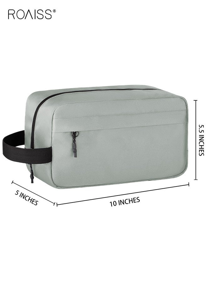 roaiss Unisex Toiletry Bag, Ultra-Lightweight Waterproof Wet/Dry Separation Toiletry Bag, Travel Handheld Storage Pouch, Large Capacity Portable Makeup Bag, Hidden Zipper Toiletry Pouch, Gray - Image 3