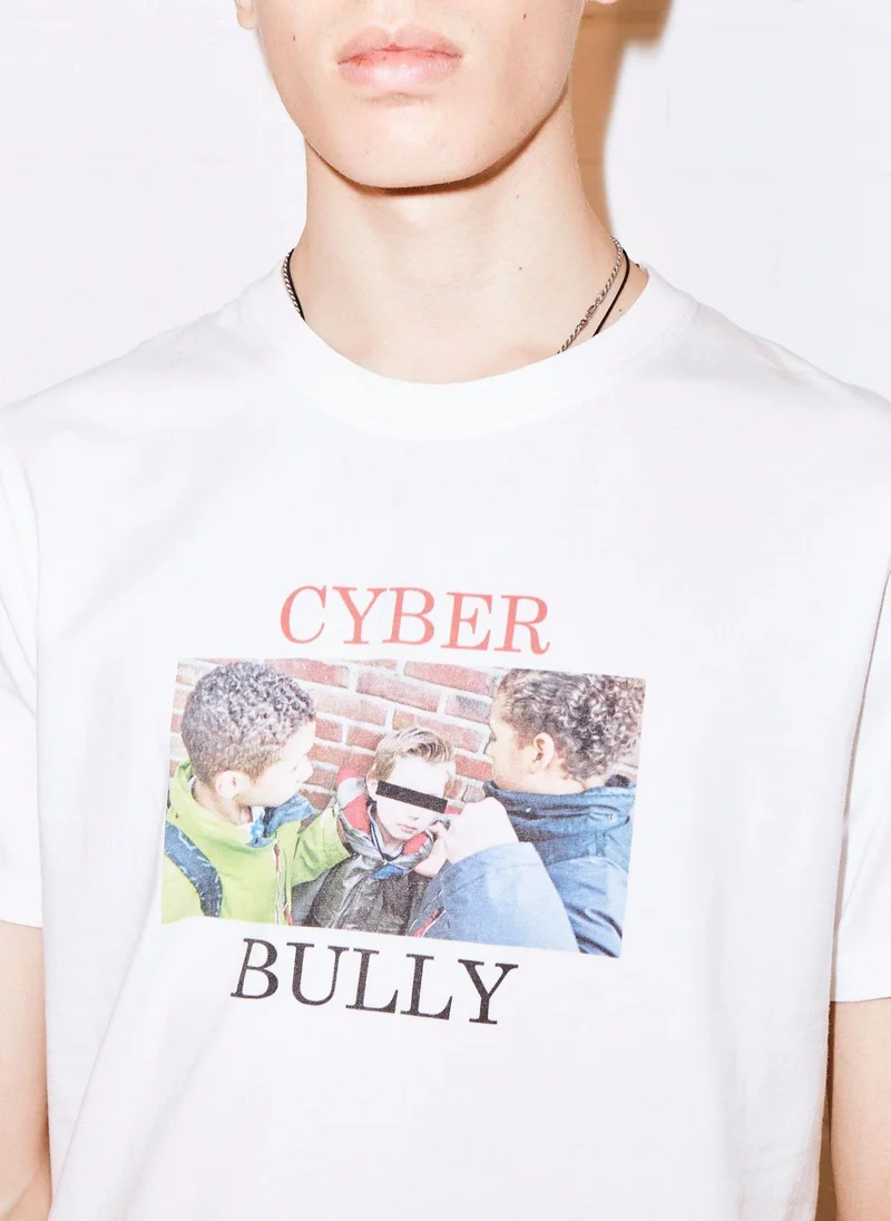 house of holland Cyber Bully' White Tee