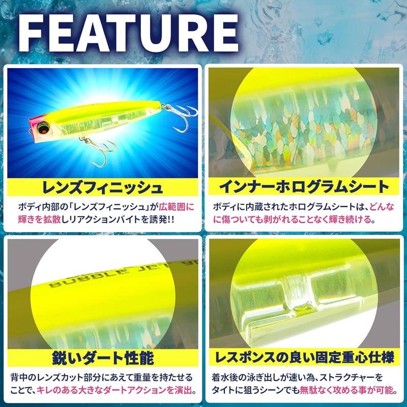 DUEL F1229-HRI Bubble Jet Lure, L-Blue, 4.7 inches (120 mm), Floating Fishing Gear - Image 4