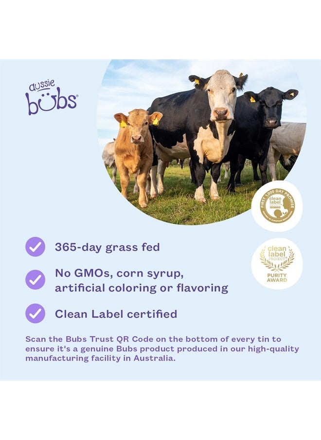 Aussie Bubs - Bubs Organic Grass Fed Infant Formula Stage 1, Infants 0-6 months, Made with Non-GMO Organic Milk, 28.2 Oz - Image 1