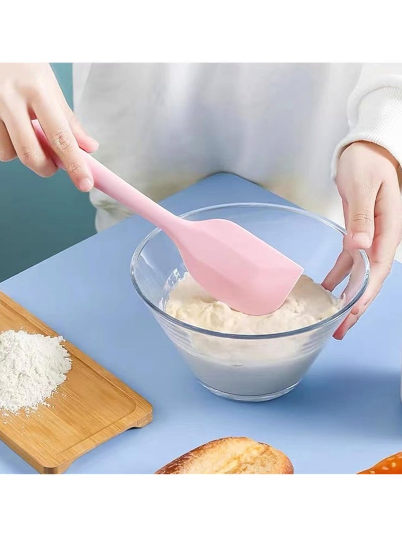 Silicone Spatula Set, 5PCS Food Grade Mixing Spatulas Heat Resistant Rubber Scraper Spatulas for Baking, Cooking, and Mixing, Non-Stick and Dishwasher Safe (Pink) - Image 4