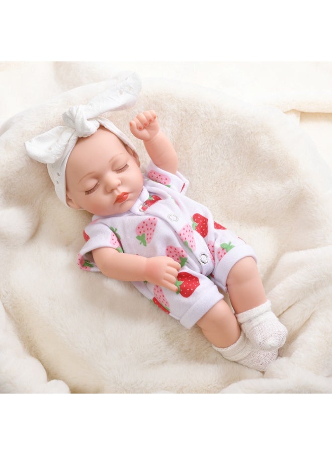 xozgdovg Reborn Doll 30cm Realistic Sleeping Doll - Perfect Bath & Dress-Up Toy 