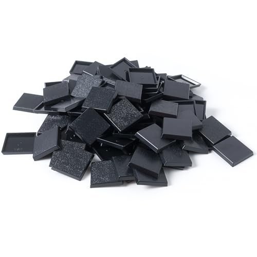 EasyPegs 30mm Textured Plastic Square Bases or 118inch Wargames Table Top Games 110 Count - Image 1