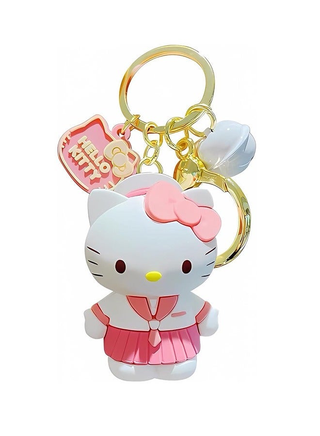 Hello Kitty Soft Rubber Doll Keychain,Kitty charms, Key Chains Women For Car Keys，Bag Purse Backpack Accessories - Image 1