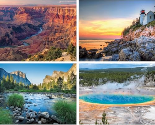 Bits and Pieces 4in1 MultiPack 300 Piece Jigsaw Puzzles for Adults 300 pc Large Piece America The Beautiful National Parks Puzzle Set Bundle 16 x 20 41cm x 51cm - Image 5
