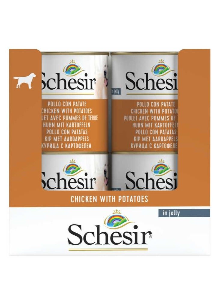 Schesir 16PC Dog Wet Food-Chicken With Potatoes 285g - Image 3