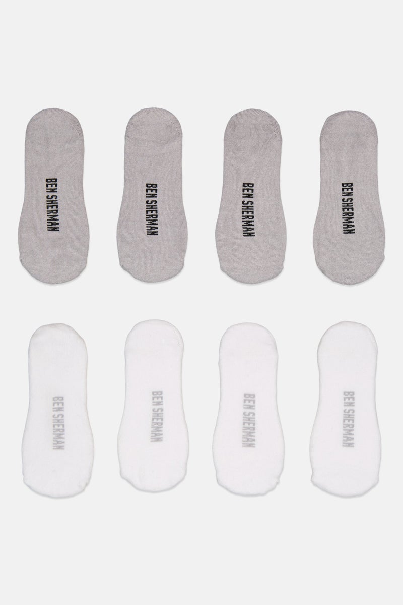 Ben Sherman Men 8 Pairs Brand Logo No Show Cut Socks, Multicolor  - Image 2