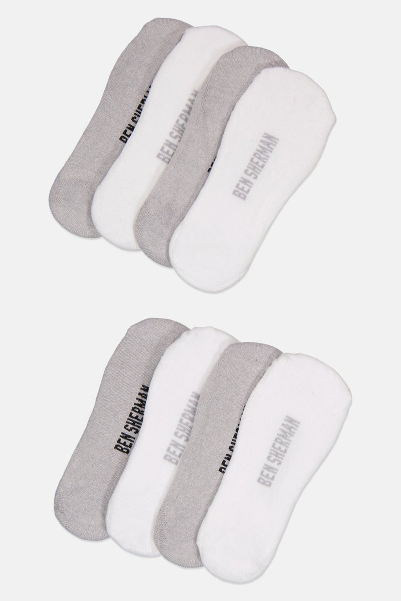 Ben Sherman Men 8 Pairs Brand Logo No Show Cut Socks, Multicolor  - Image 1