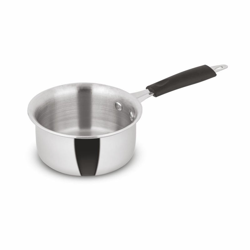 Orange Triply Cute Series Mini Saute Pan 800ml (120mm) | Ideal for Tea, Coffee, Milk & Sauces | Heavy Bottom | Induction & Gas Friendly | 2.5mm Thick Base | Cool-Touch Handle | 5 Year Warranty - Image 1