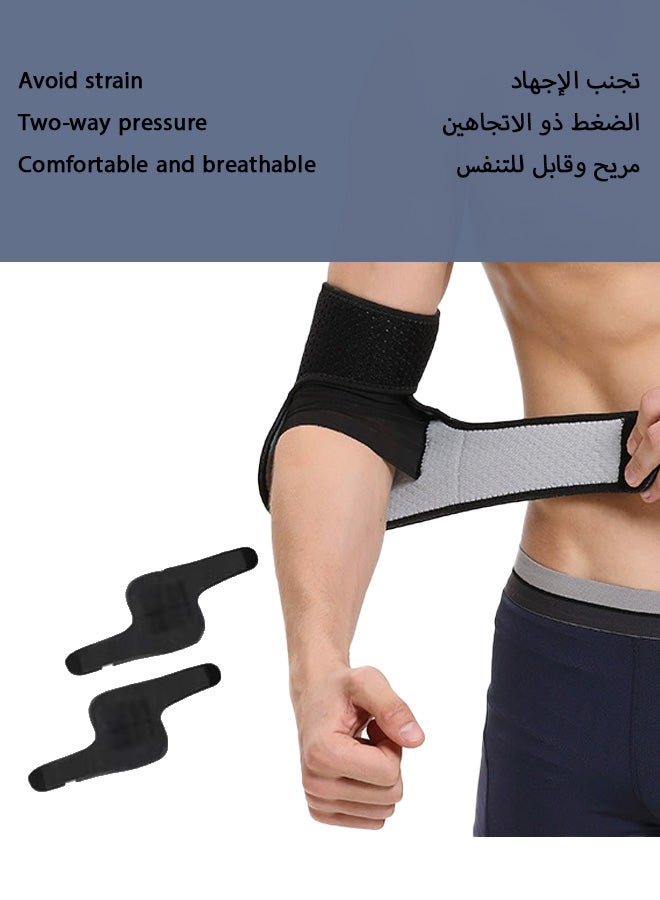 شبيلي دعامة كوع قابلة للتعديل عدد ٢ مع مثبتات نوابض مزدوجة – دعم لحالات كوع التنس وكوع لاعبي الغولف، التهاب الأوتار والمفاصل – مثالية للتعافي من الإصابات والاستخدام الرياضي - Image 3