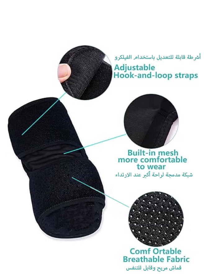 شبيلي دعامة كوع قابلة للتعديل عدد ٢ مع مثبتات نوابض مزدوجة – دعم لحالات كوع التنس وكوع لاعبي الغولف، التهاب الأوتار والمفاصل – مثالية للتعافي من الإصابات والاستخدام الرياضي - Image 4